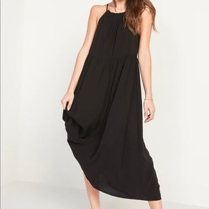 Sleeveless high-neck maxi L